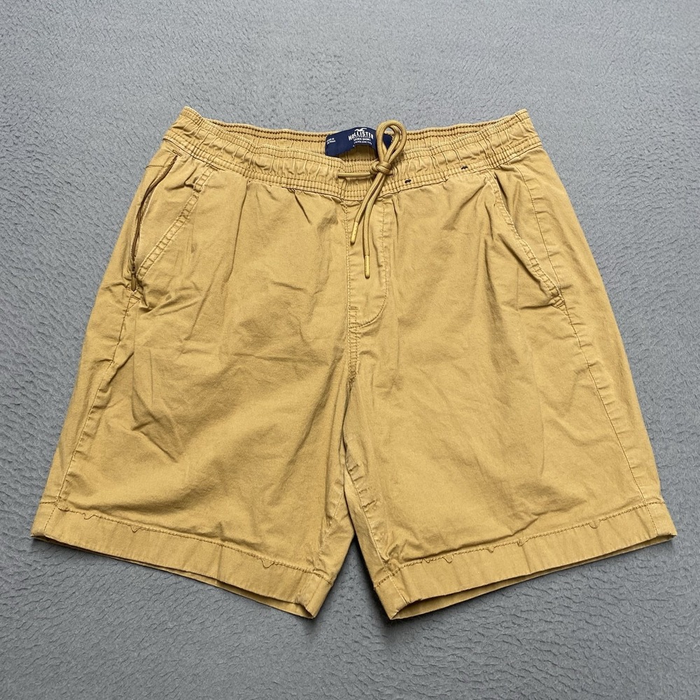 Hollister Shorts Mens Small Beige Jogger Chino Epic Flex Drawstring 8 In